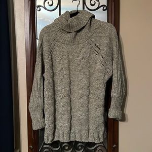 Anthropologie Moon & Madison Green Cable Knit Oversized Sweater NWT Medium